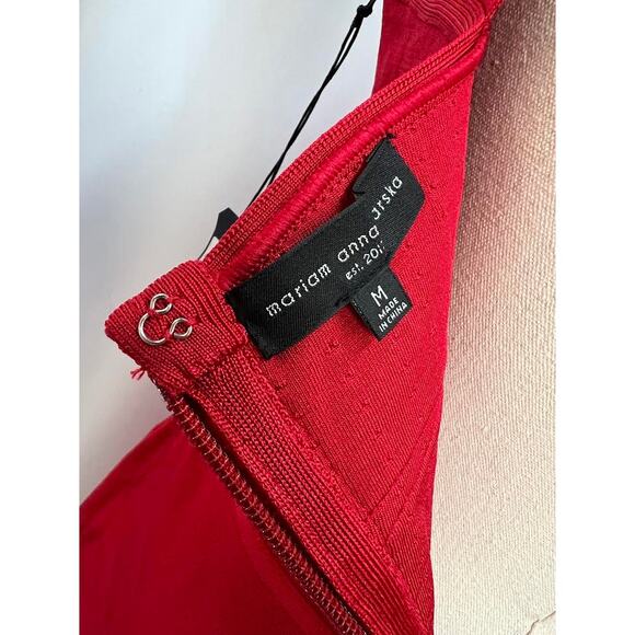 NWT!  Mariam Anna Barska Bustier Short Dress Rouge M - Picture 10 of 11